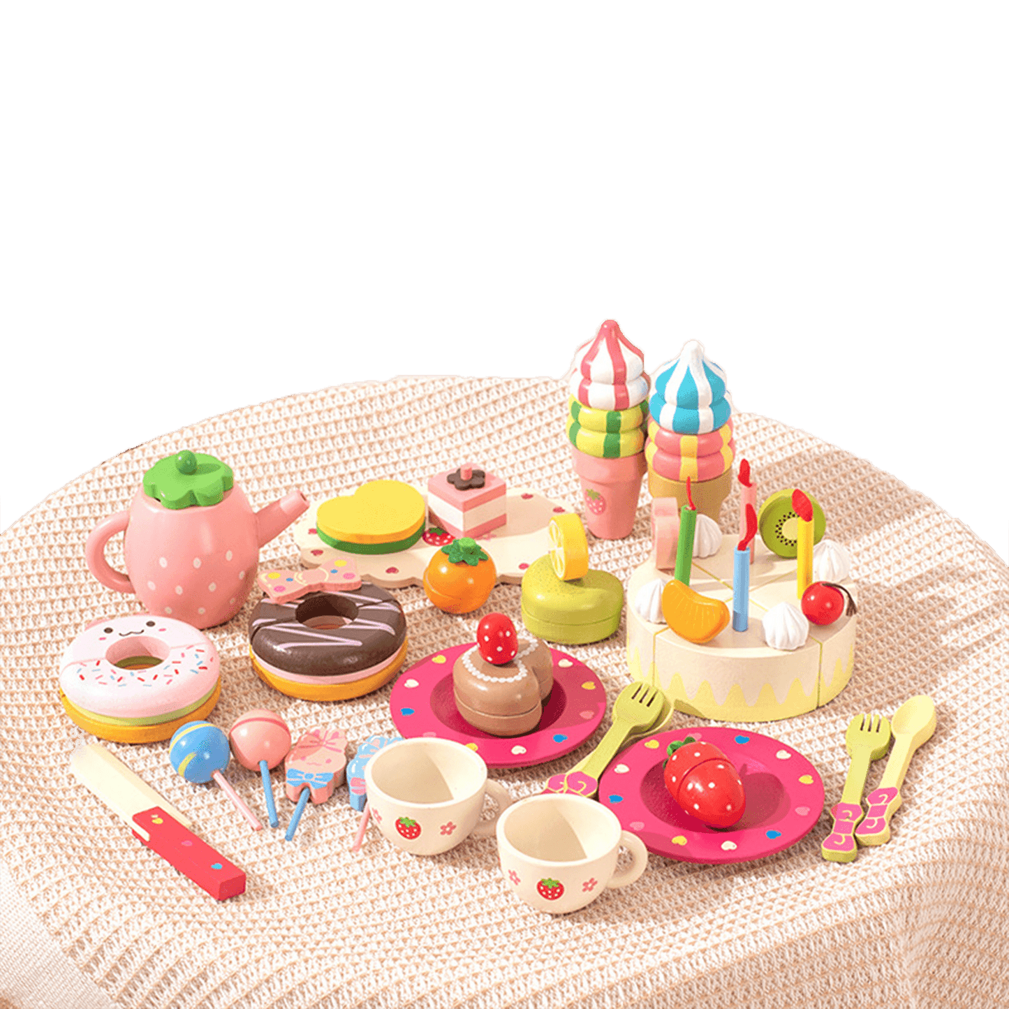 Set de Torta y Postres de madera