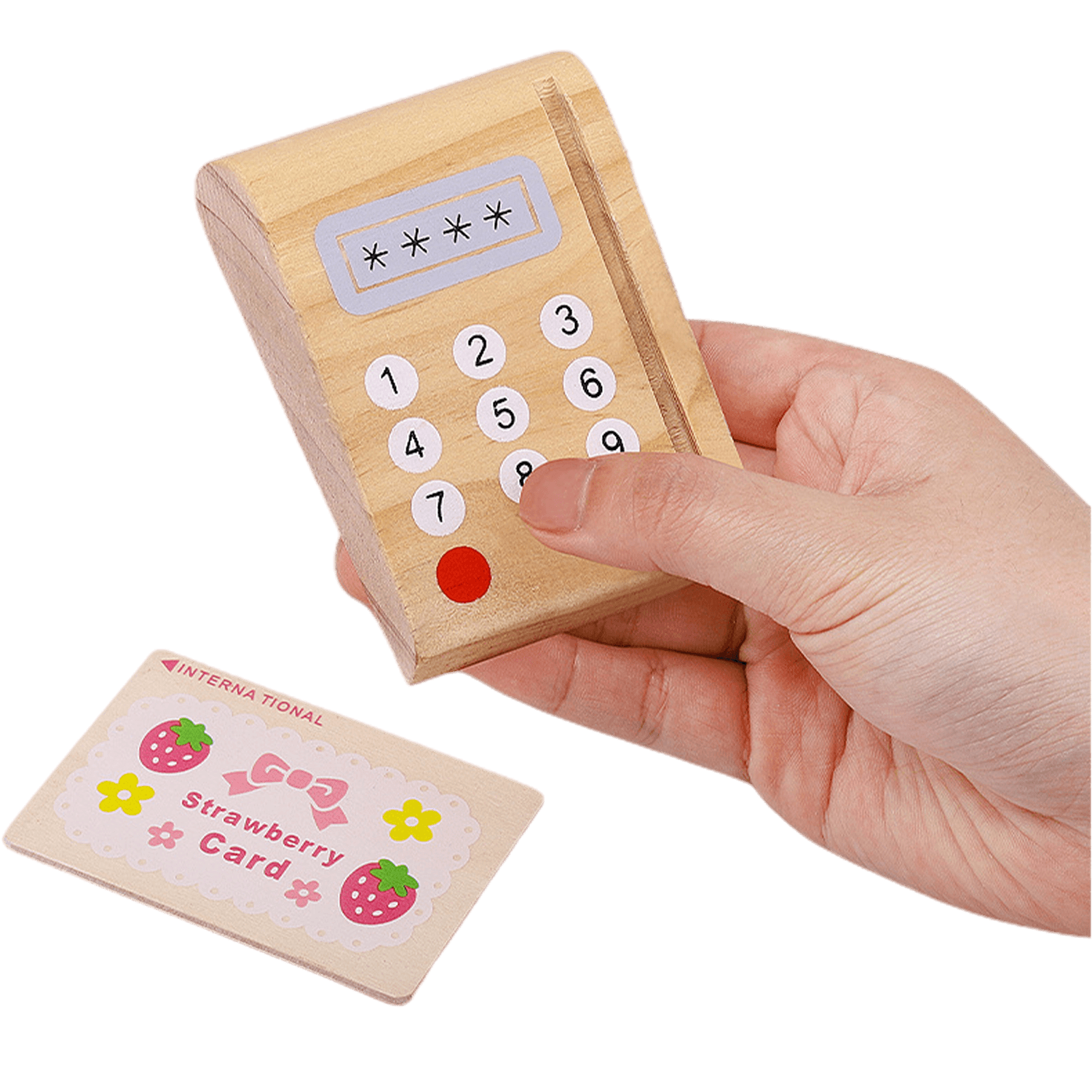⇒ Caja registradora de madera con calculadora ○ Goki